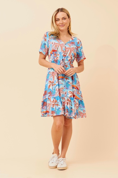 JAEL TROPICAL PRINT DRESS
