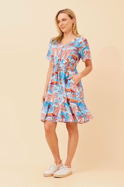 JAEL TROPICAL PRINT DRESS