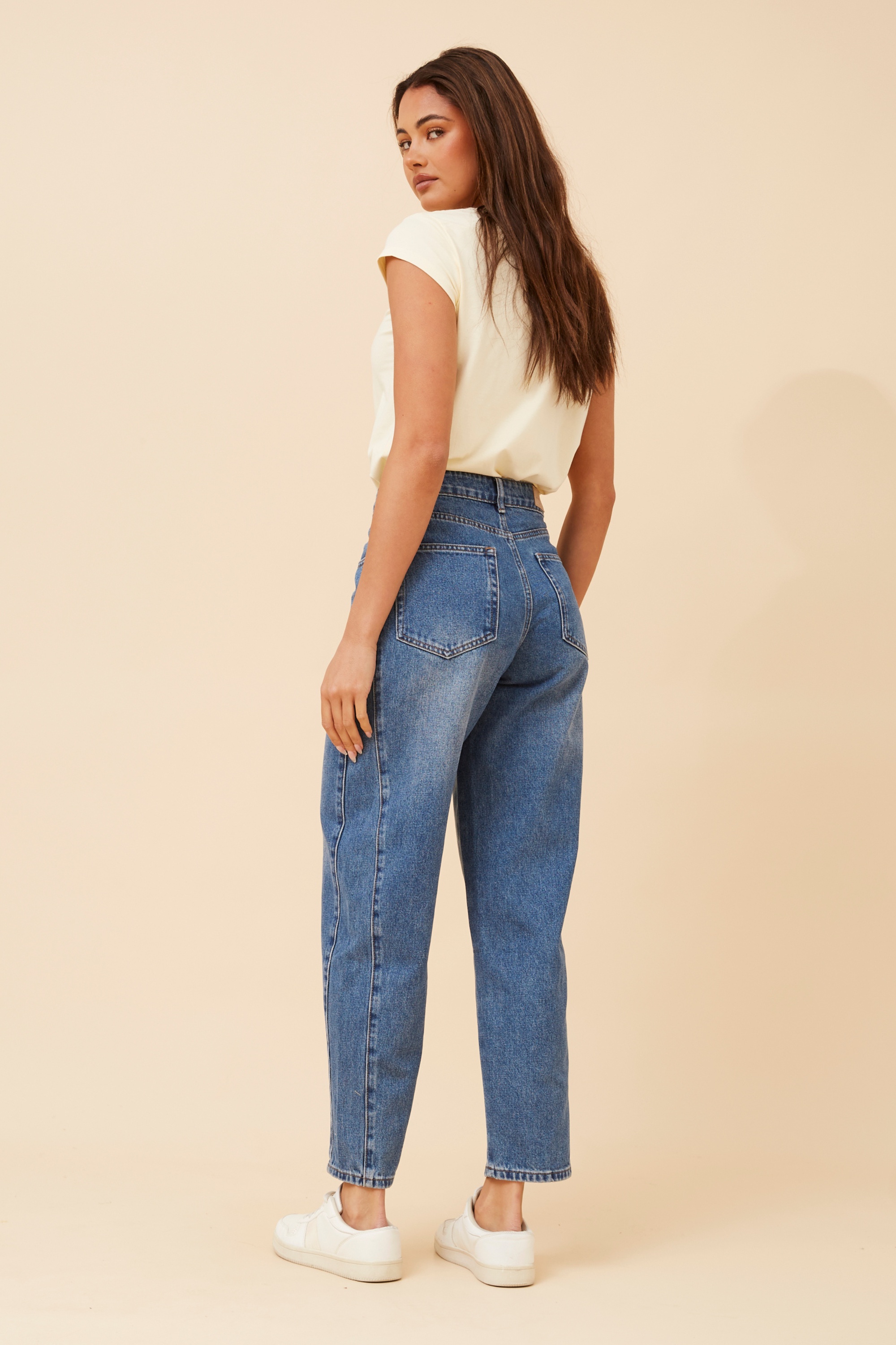 JAELYN DENIM BARREL PANTS