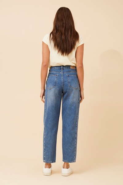 JAELYN DENIM BARREL PANTS