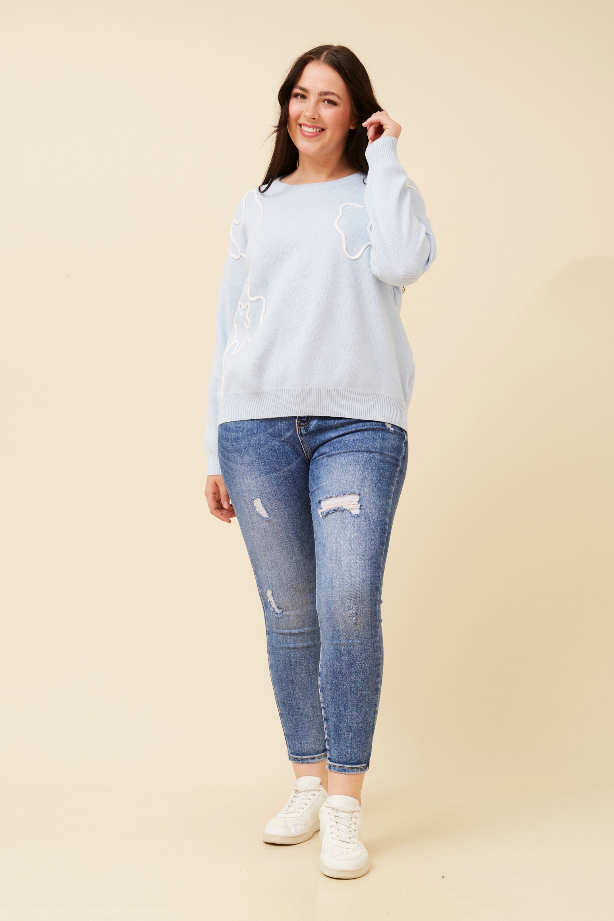 JAKE CONTRAST CORNELLI KNIT PULLOVER