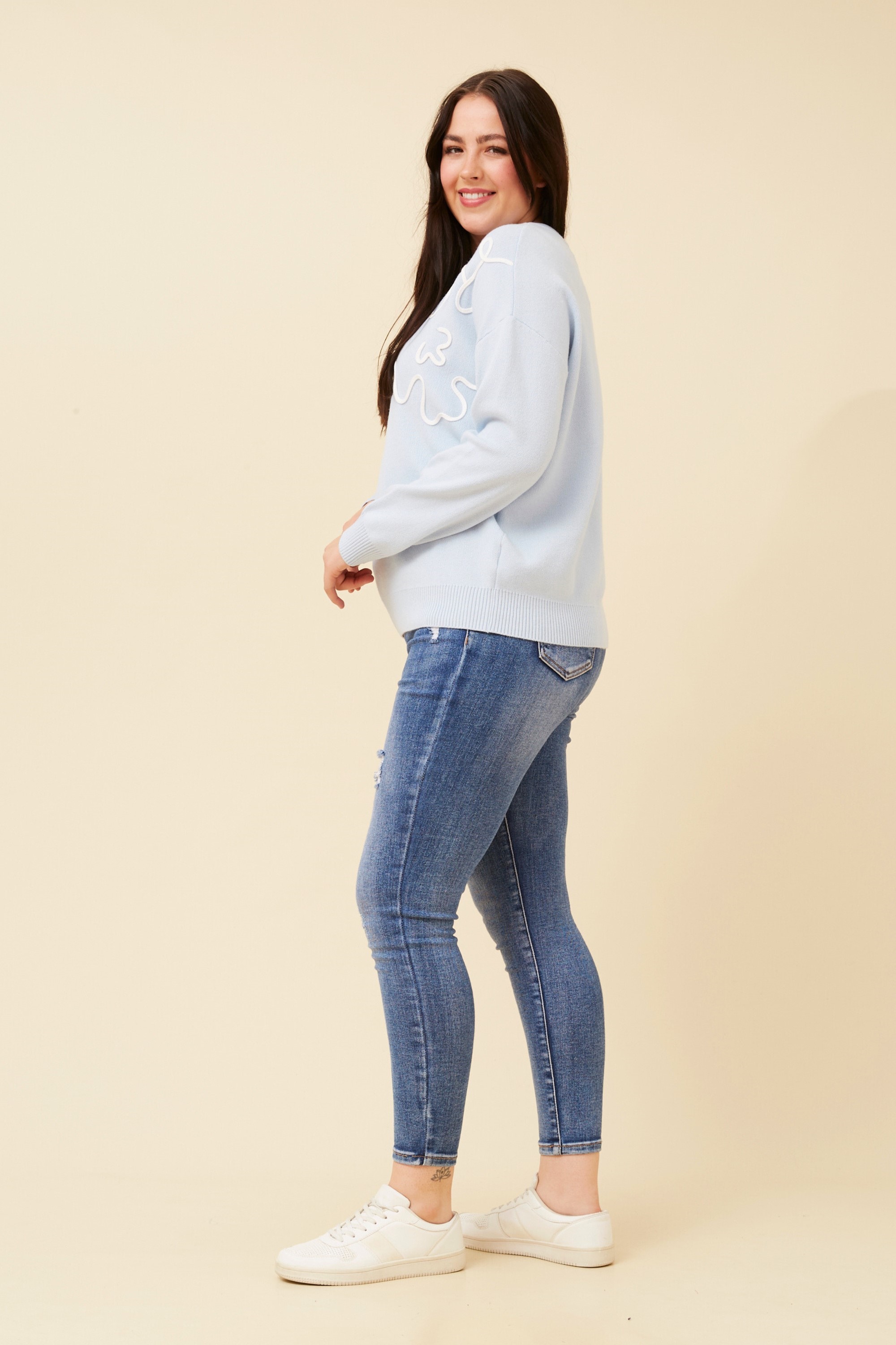 JAKE CONTRAST CORNELLI KNIT PULLOVER