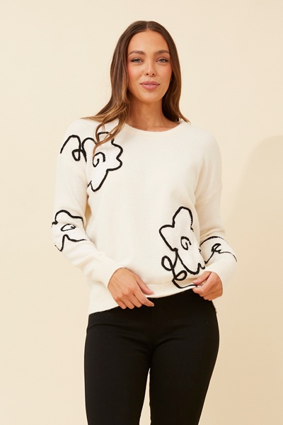 JAKE CONTRAST CORNELLI KNIT PULLOVER