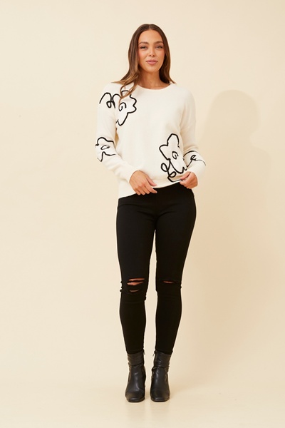 JAKE CONTRAST CORNELLI KNIT PULLOVER