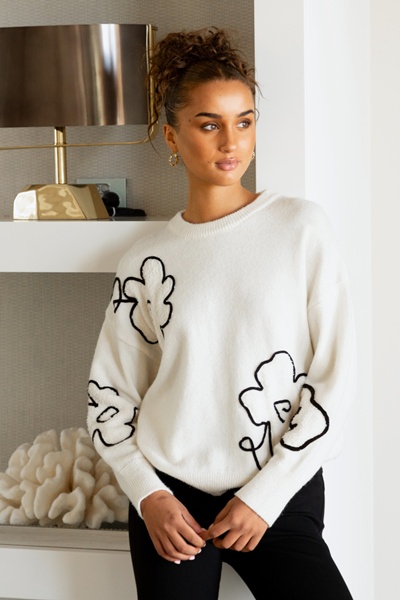 JAKE CONTRAST CORNELLI KNIT PULLOVER
