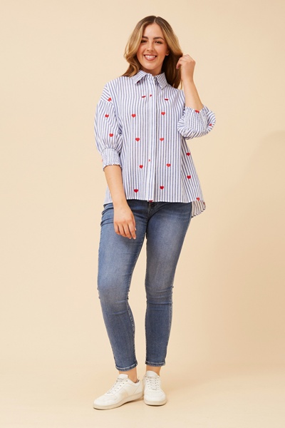 JALISSA HEART EMBROIDERED SHIRT
