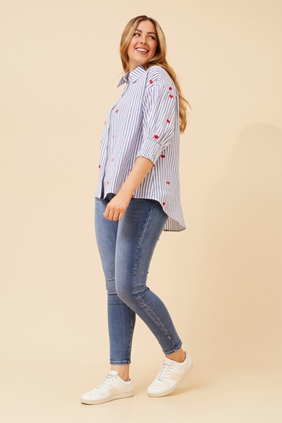 JALISSA HEART EMBROIDERED SHIRT