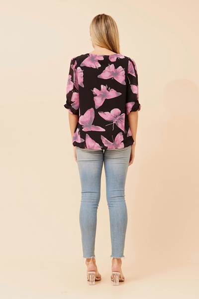 JAMARI BUTTERFLY PRINT TOP