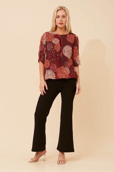 JAMARI FOIL PRINT BLOUSE