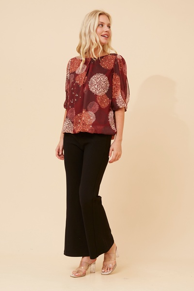 JAMARI FOIL PRINT BLOUSE