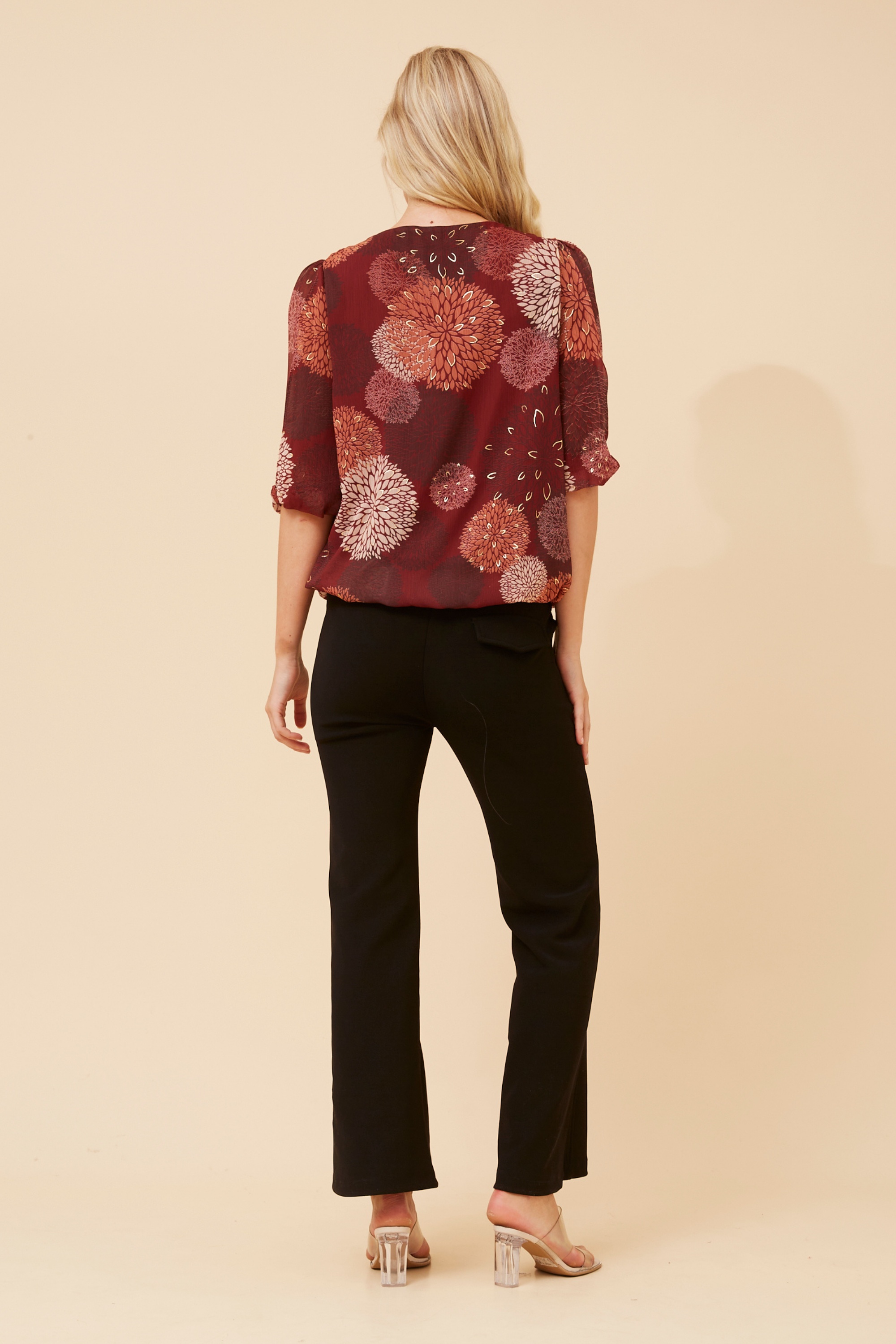JAMARI FOIL PRINT BLOUSE