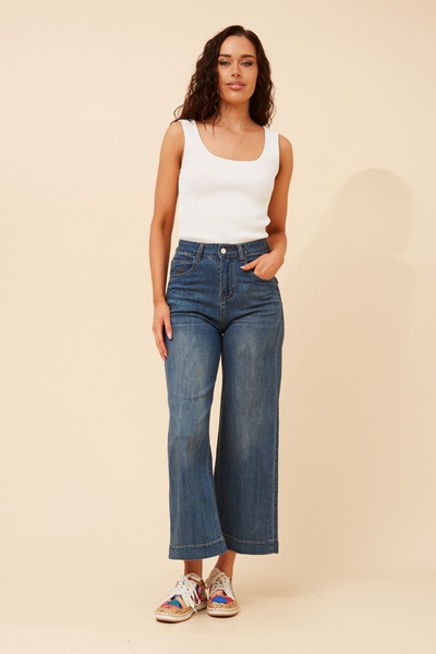 JAMES WIDE LEG DENIM PANTS