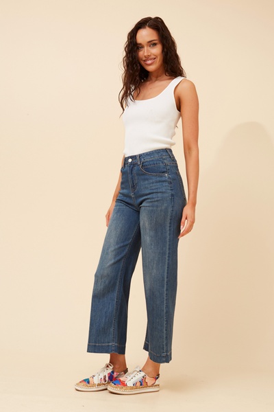 JAMES WIDE LEG DENIM PANTS