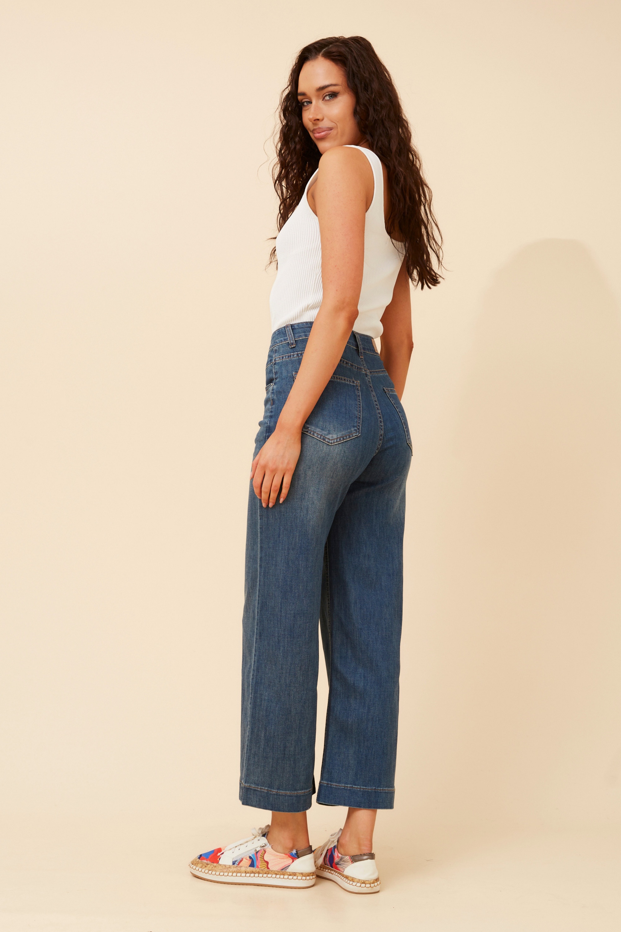 JAMES WIDE LEG DENIM PANTS