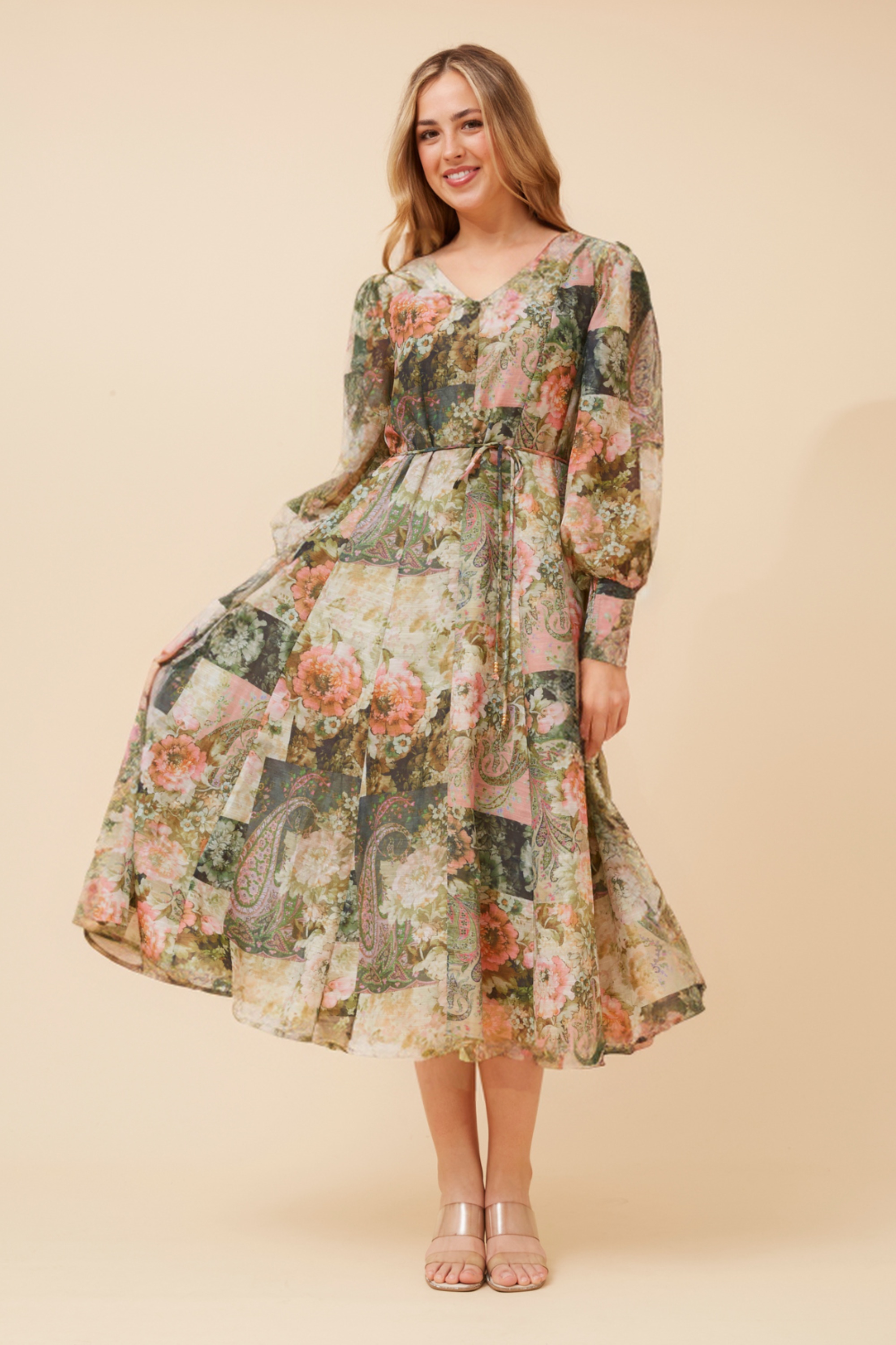 JANAE FLORAL MIDI DRESS
