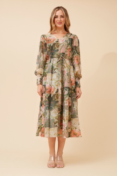 JANAE FLORAL MIDI DRESS