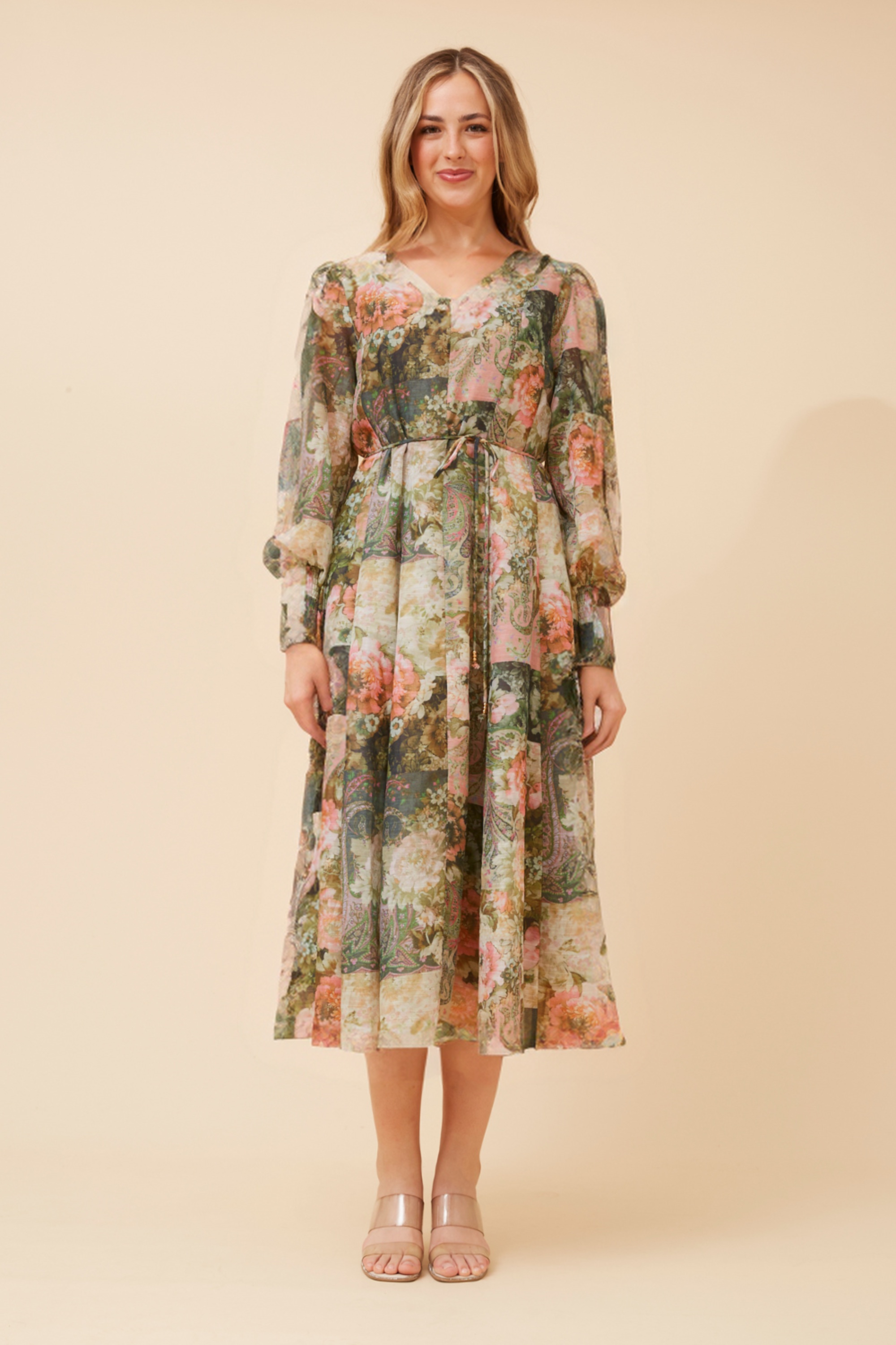 JANAE FLORAL MIDI DRESS