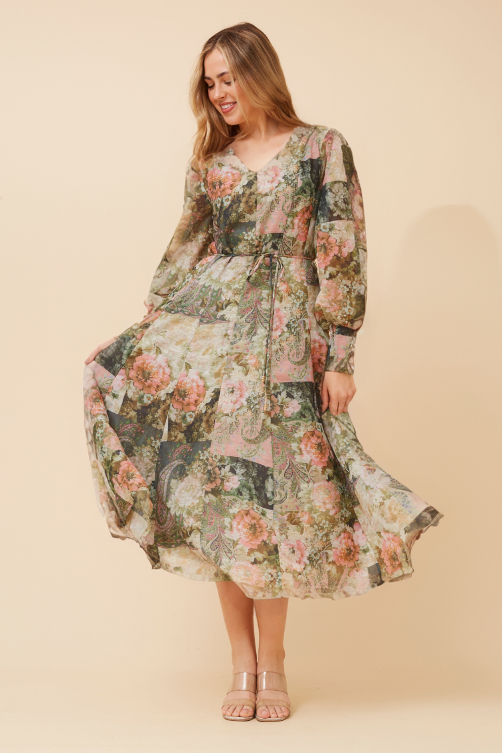 JANAE FLORAL MIDI DRESS