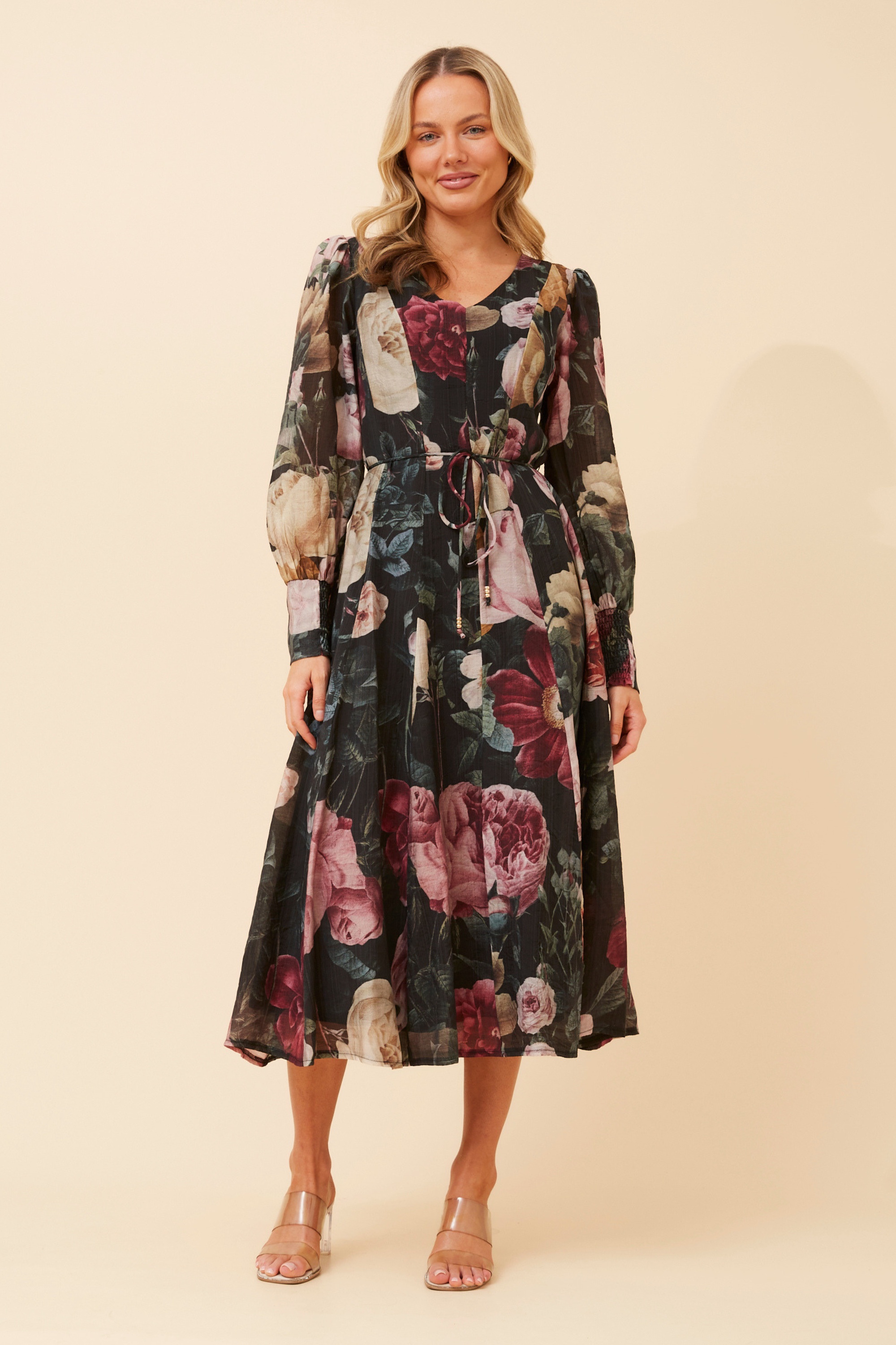 JANAE FLORAL MIDI DRESS
