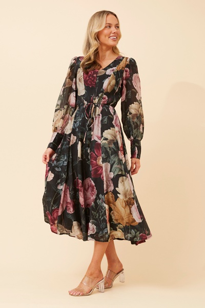 JANAE FLORAL MIDI DRESS