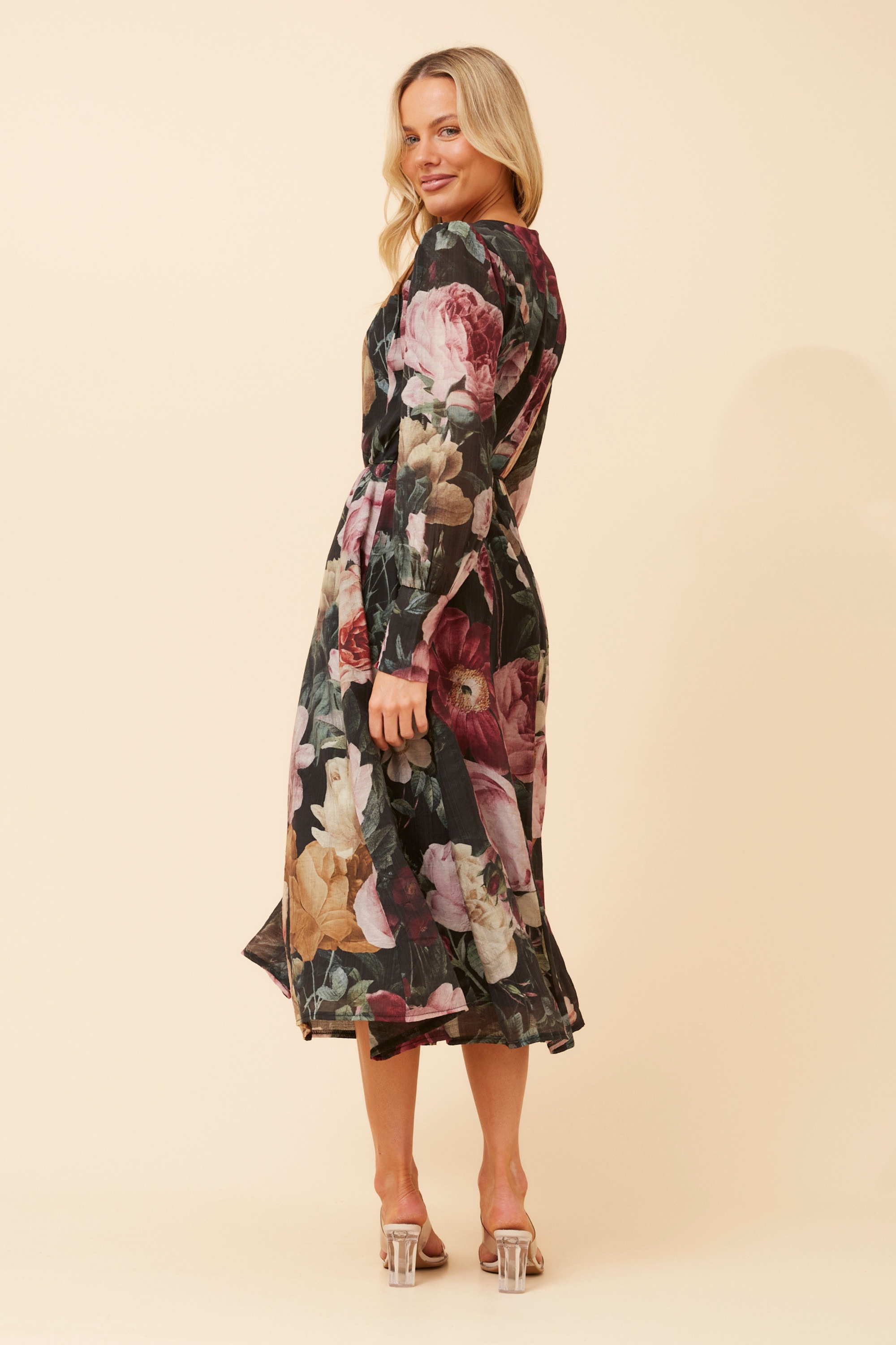 JANAE FLORAL MIDI DRESS