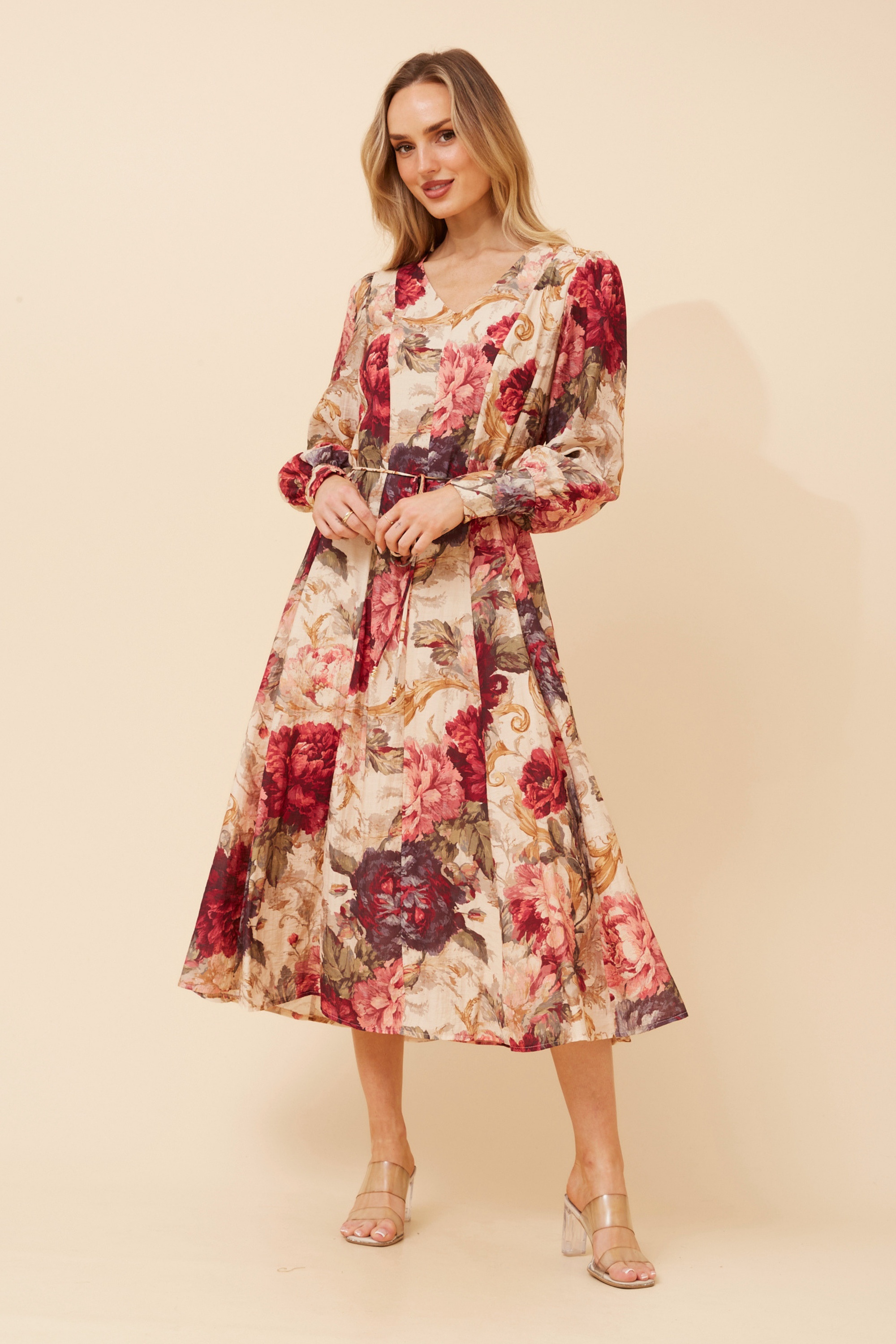 JANAE FLORAL MIDI DRESS