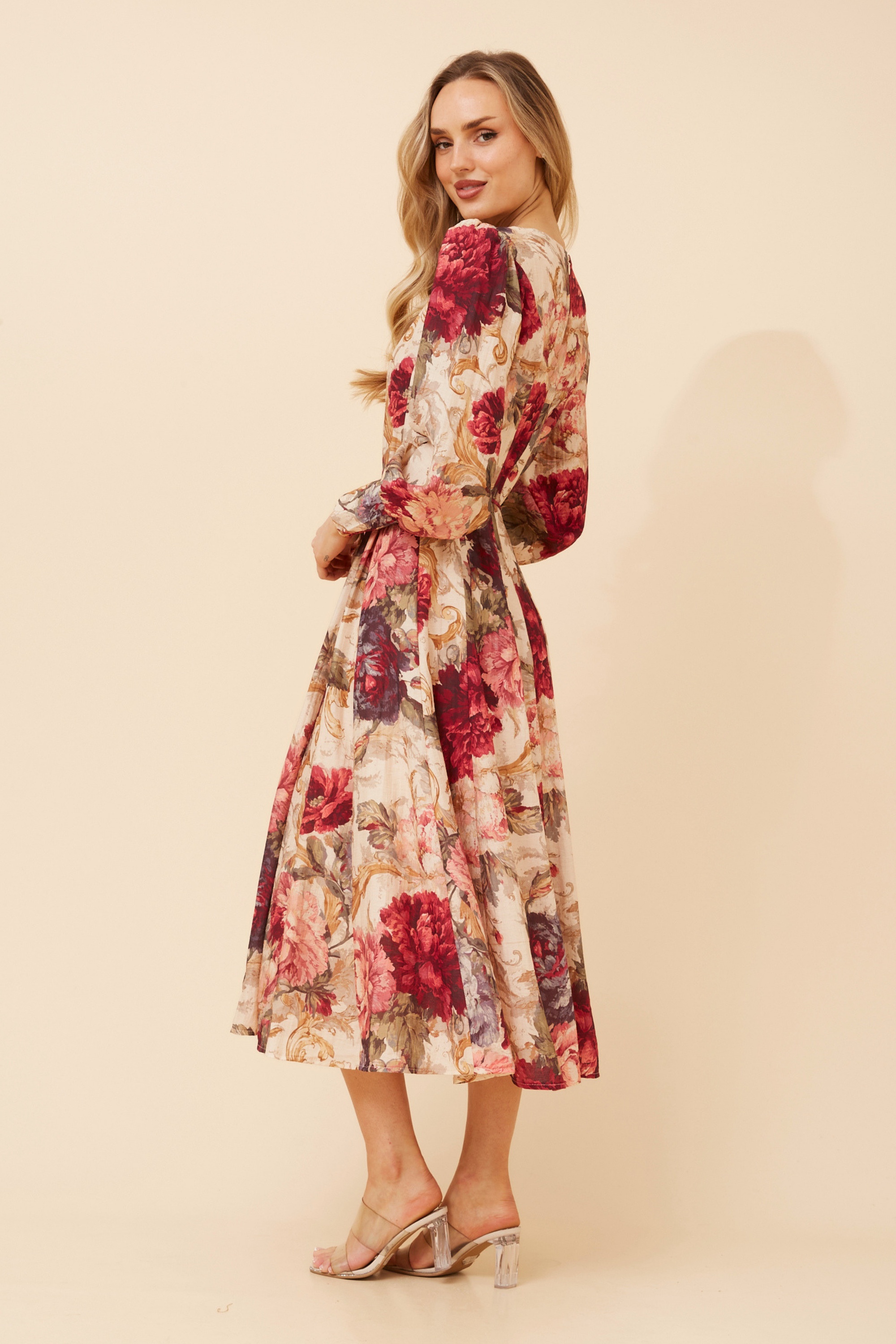 JANAE FLORAL MIDI DRESS
