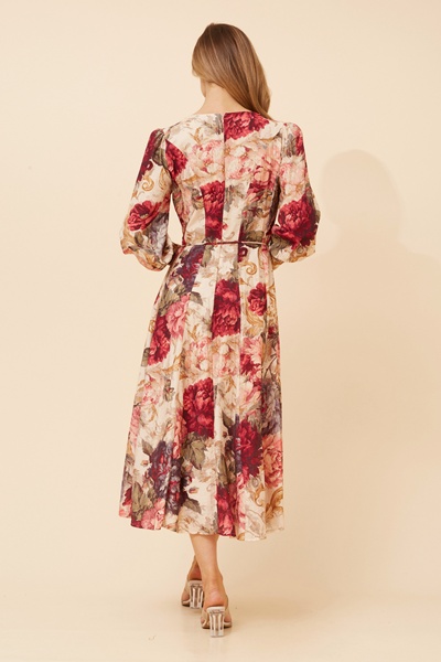 JANAE FLORAL MIDI DRESS