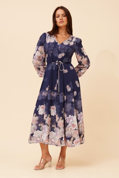JANAE FLORAL MIDI DRESS