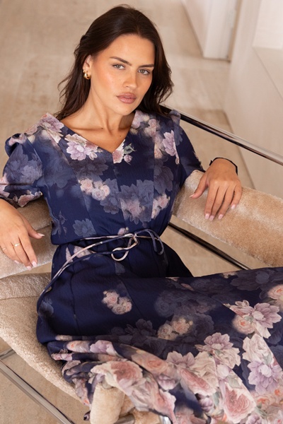 JANAE FLORAL MIDI DRESS