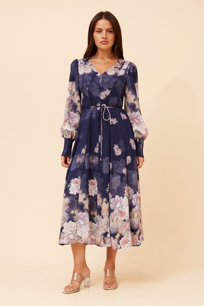 JANAE FLORAL MIDI DRESS