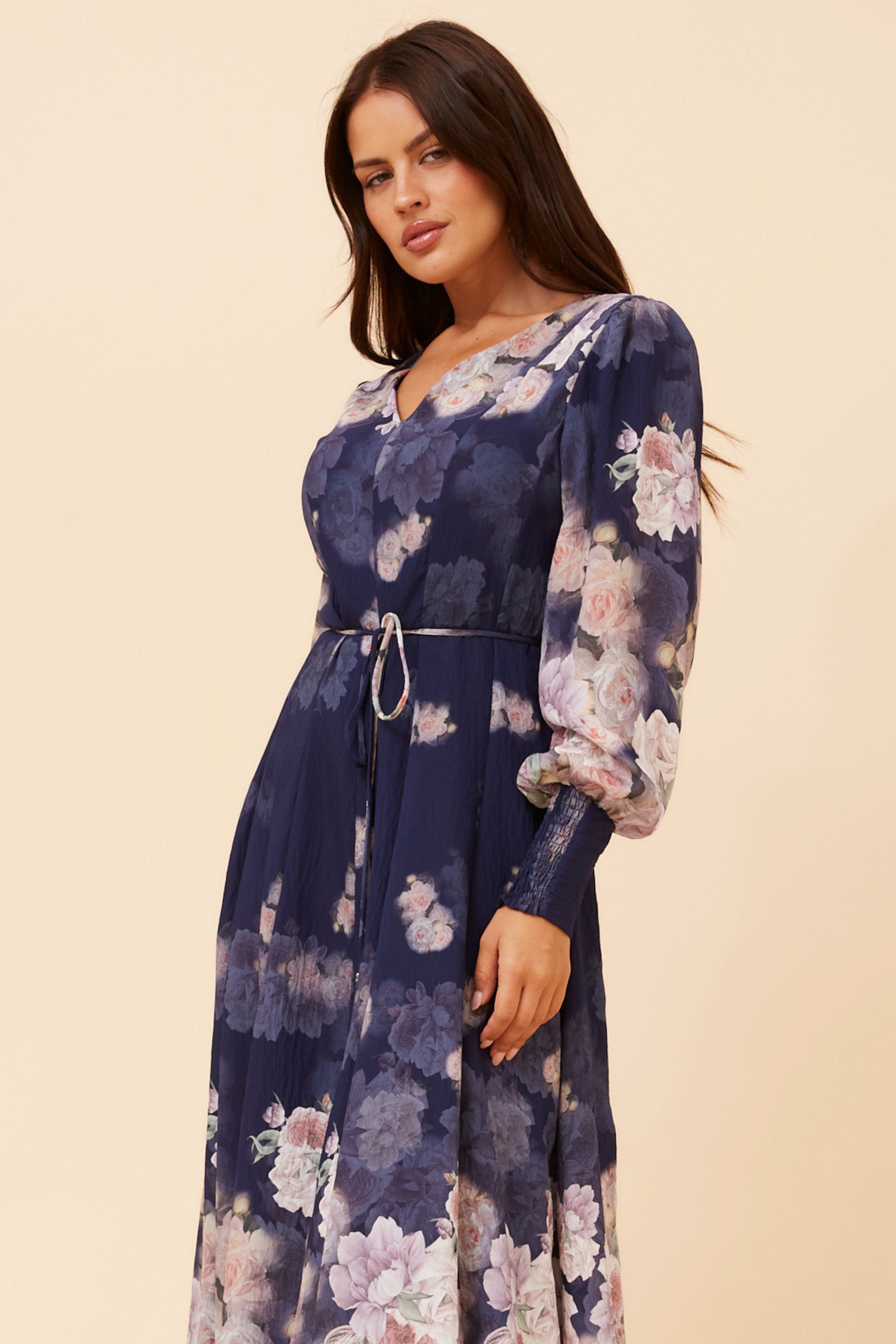 JANAE FLORAL MIDI DRESS