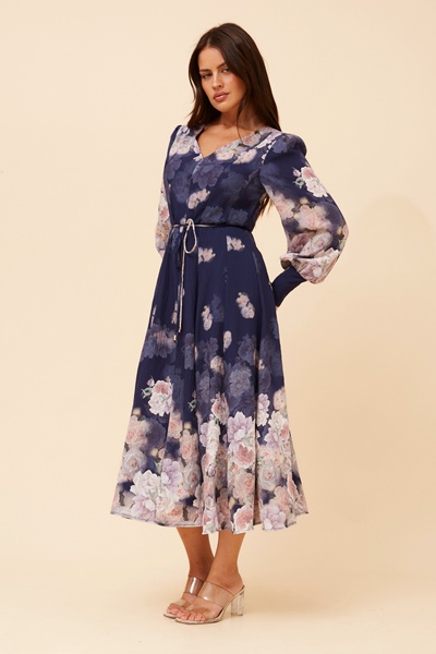 JANAE FLORAL MIDI DRESS