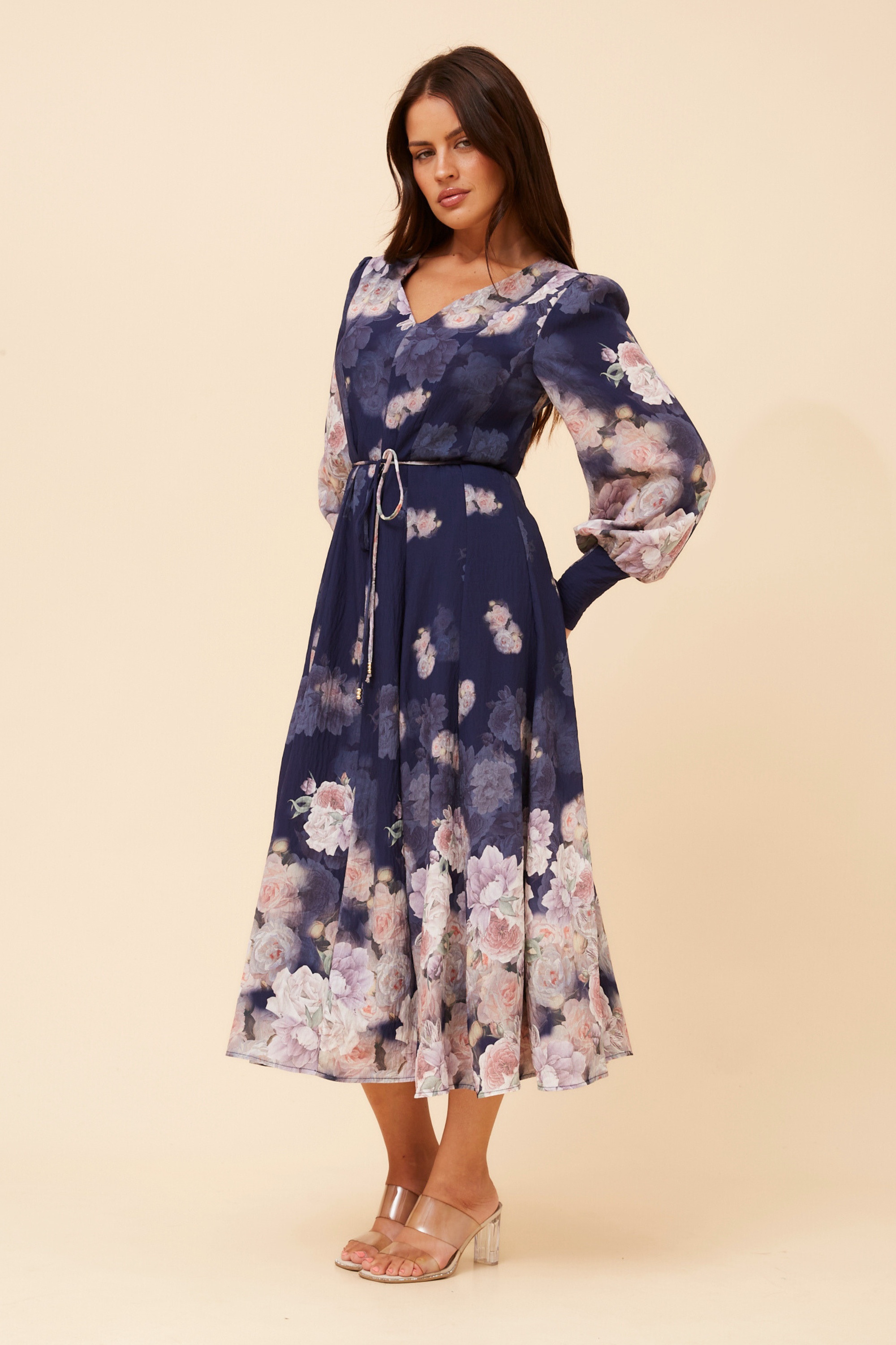 JANAE FLORAL MIDI DRESS