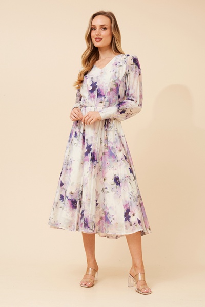 JANAE FLORAL MIDI DRESS