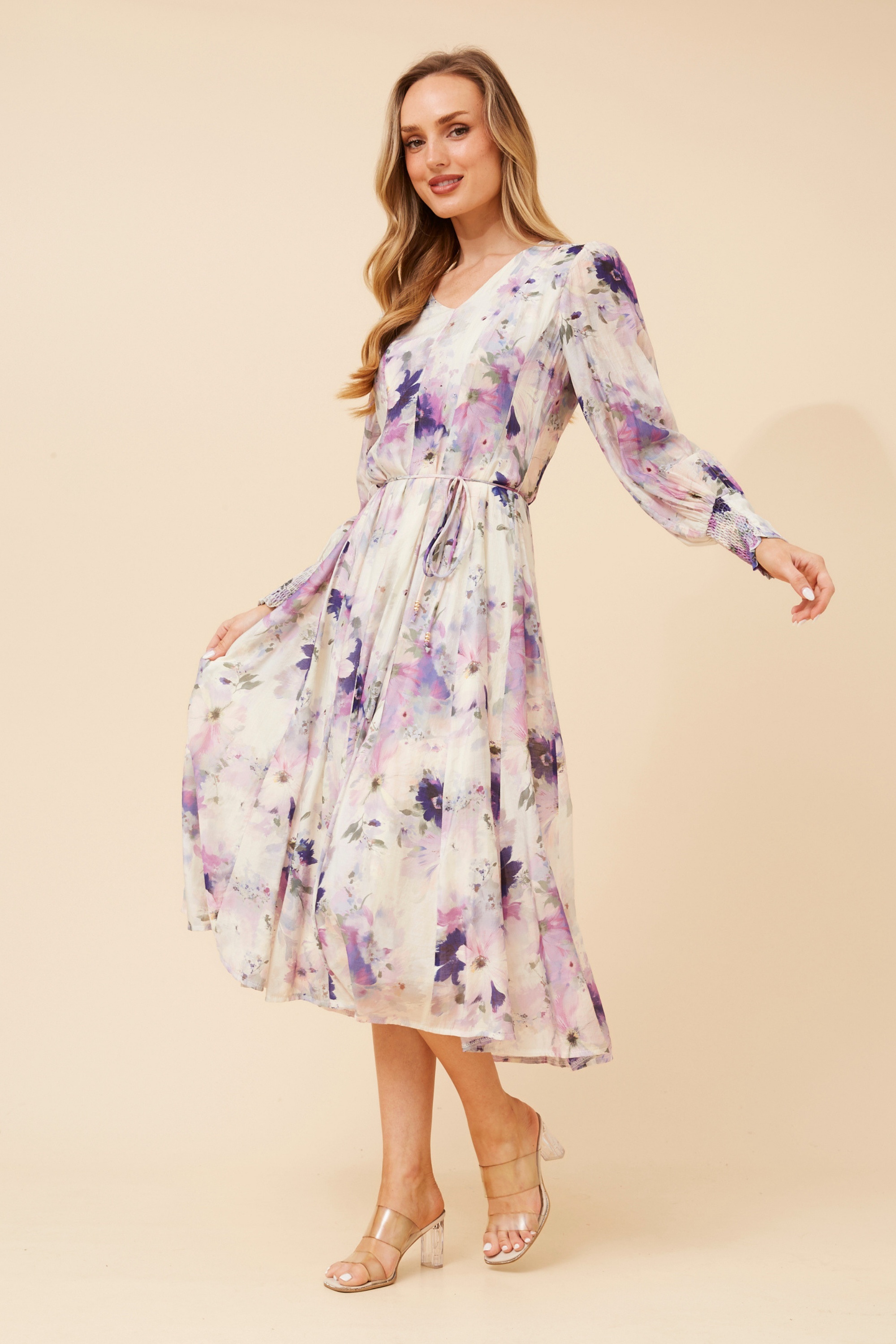 JANAE FLORAL MIDI DRESS