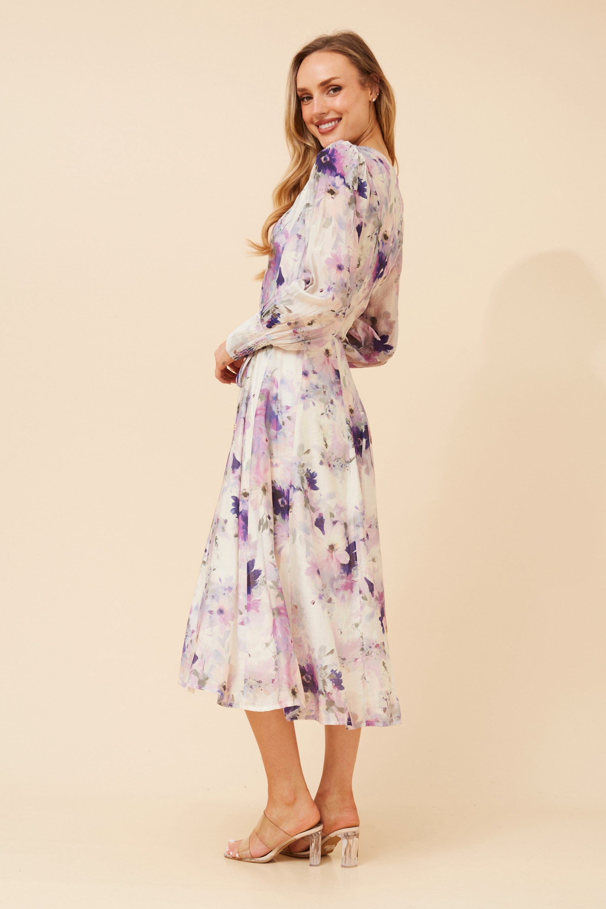 JANAE FLORAL MIDI DRESS