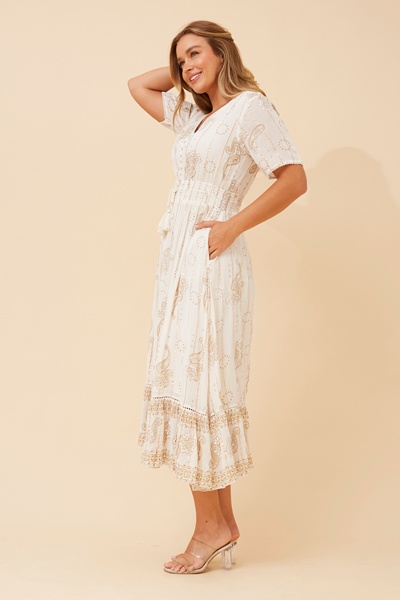JANAKA PAISLEY PRINT DRESS