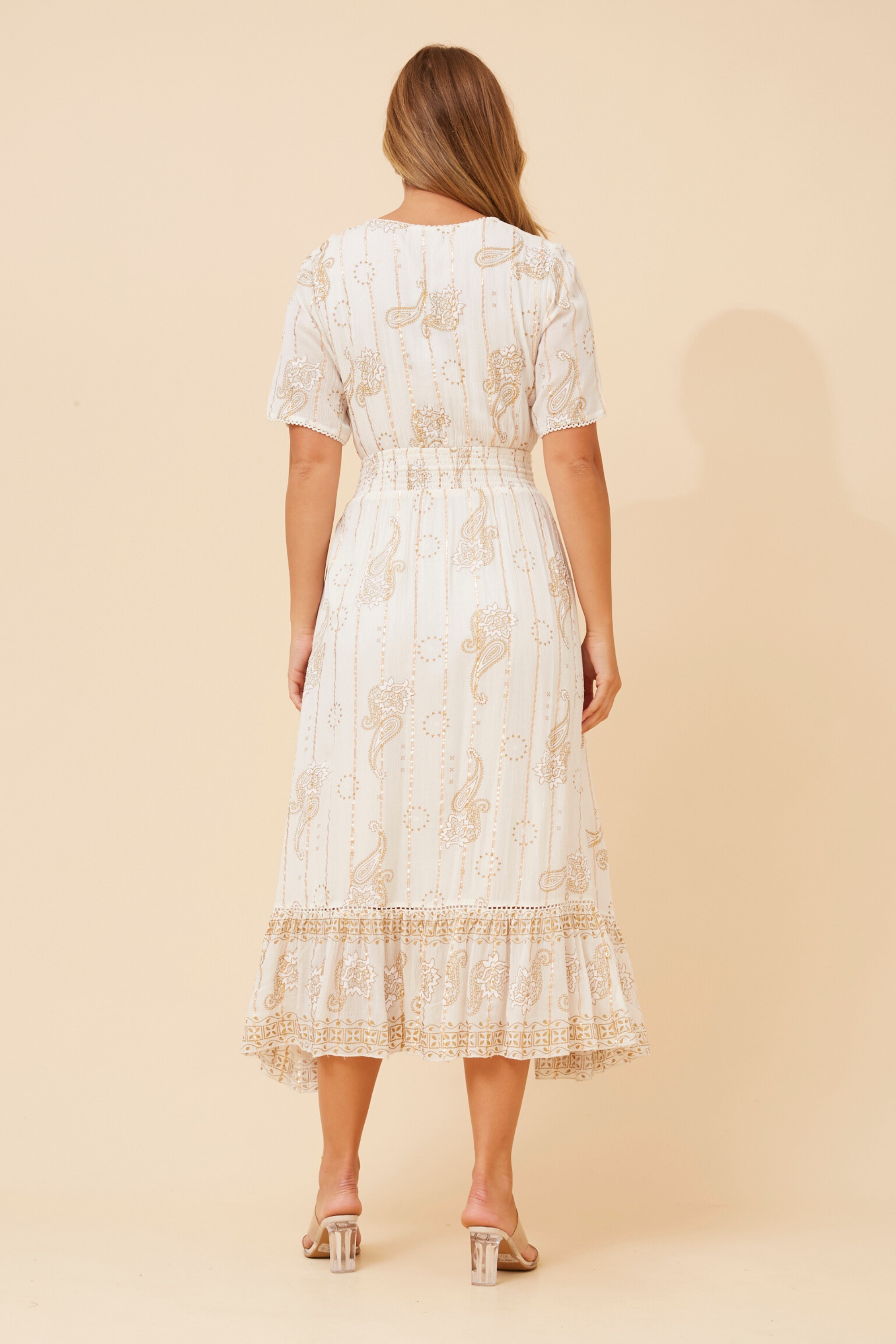 JANAKA PAISLEY PRINT DRESS