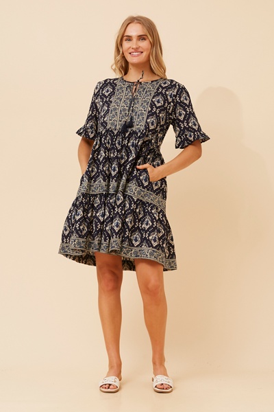JANESSA BOHO PRINT DRESS