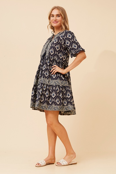 JANESSA BOHO PRINT DRESS