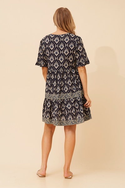 JANESSA BOHO PRINT DRESS