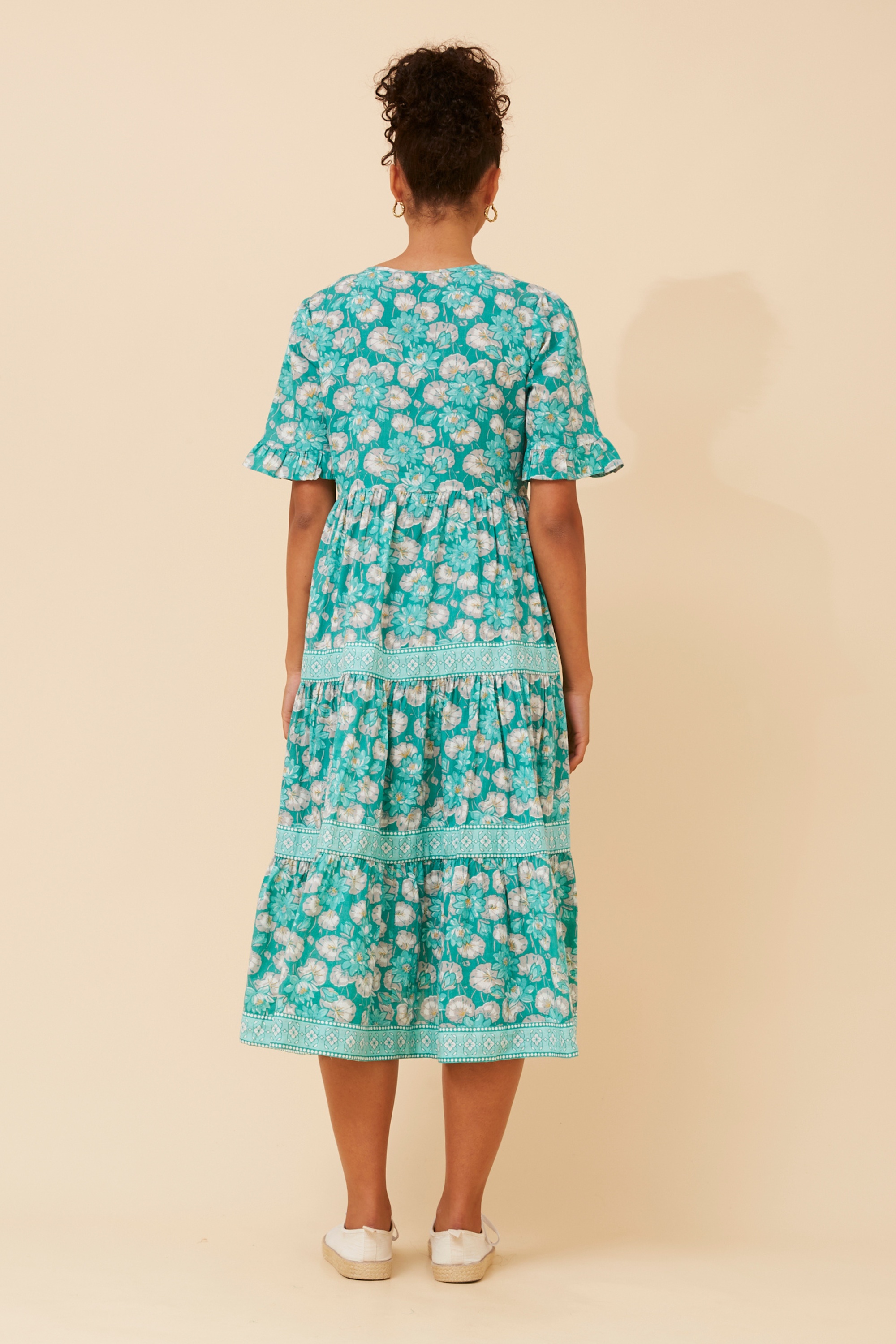 JANESSA FLORAL TIERED DRESS