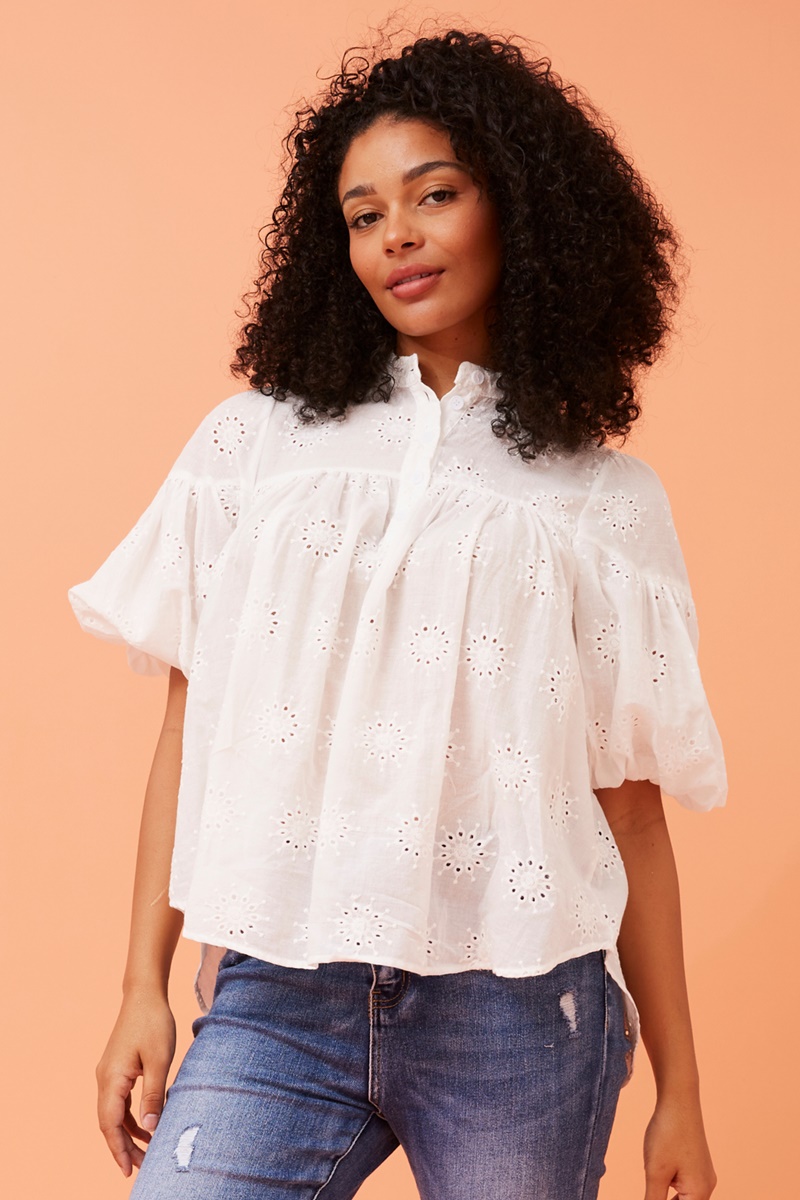 JANICE BRODERIE ANGLAISE BLOUSE