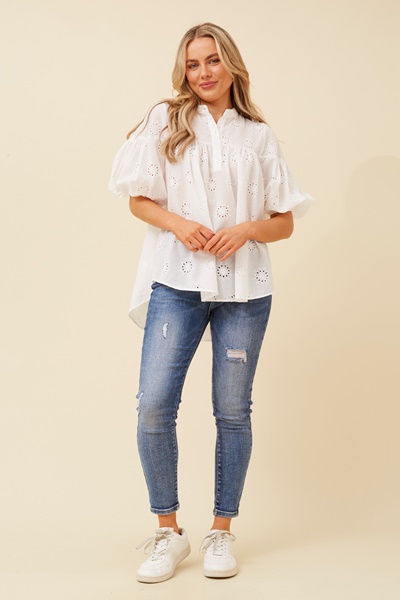 JANICE BRODERIE ANGLAISE TOP