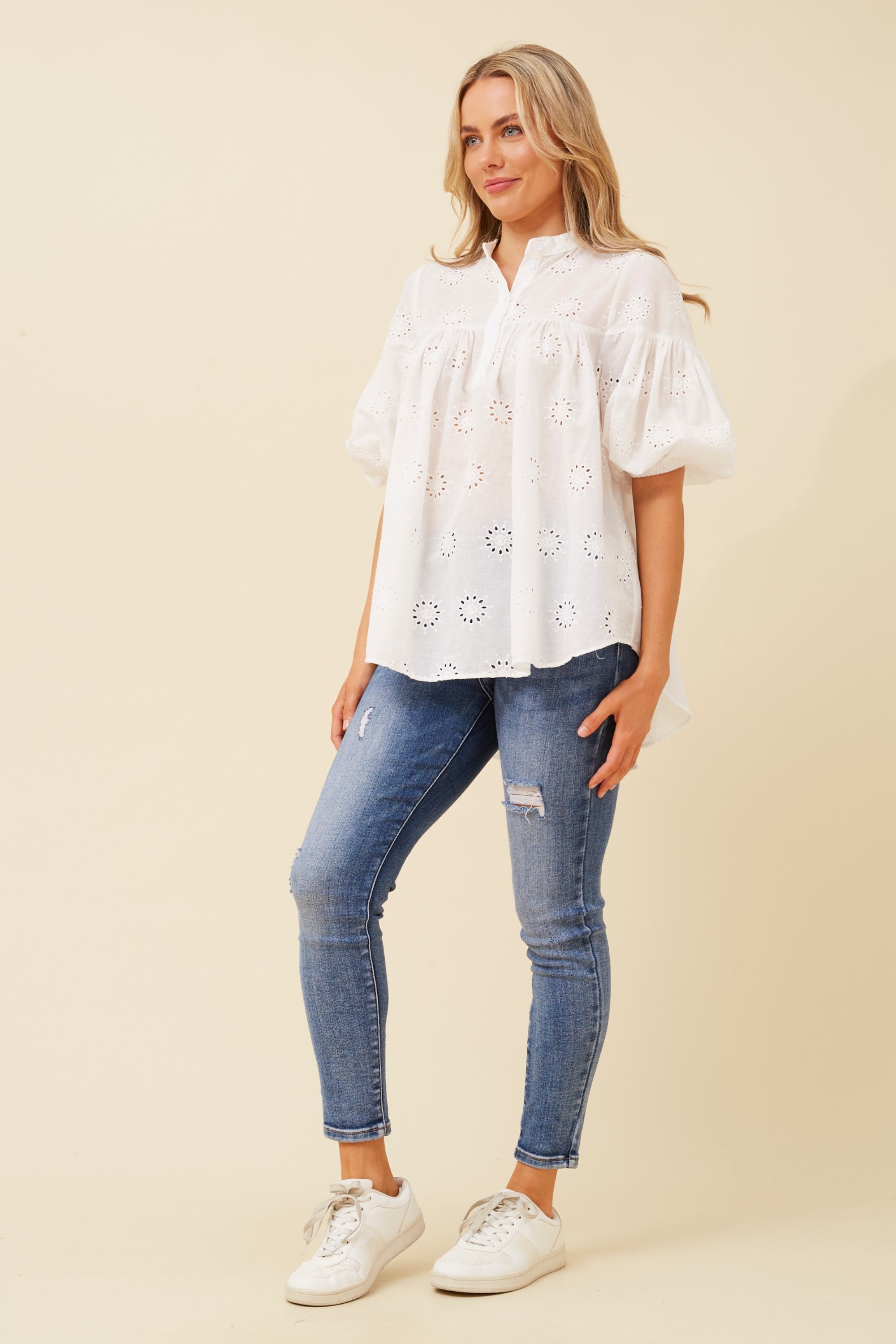 JANICE BRODERIE ANGLAISE TOP