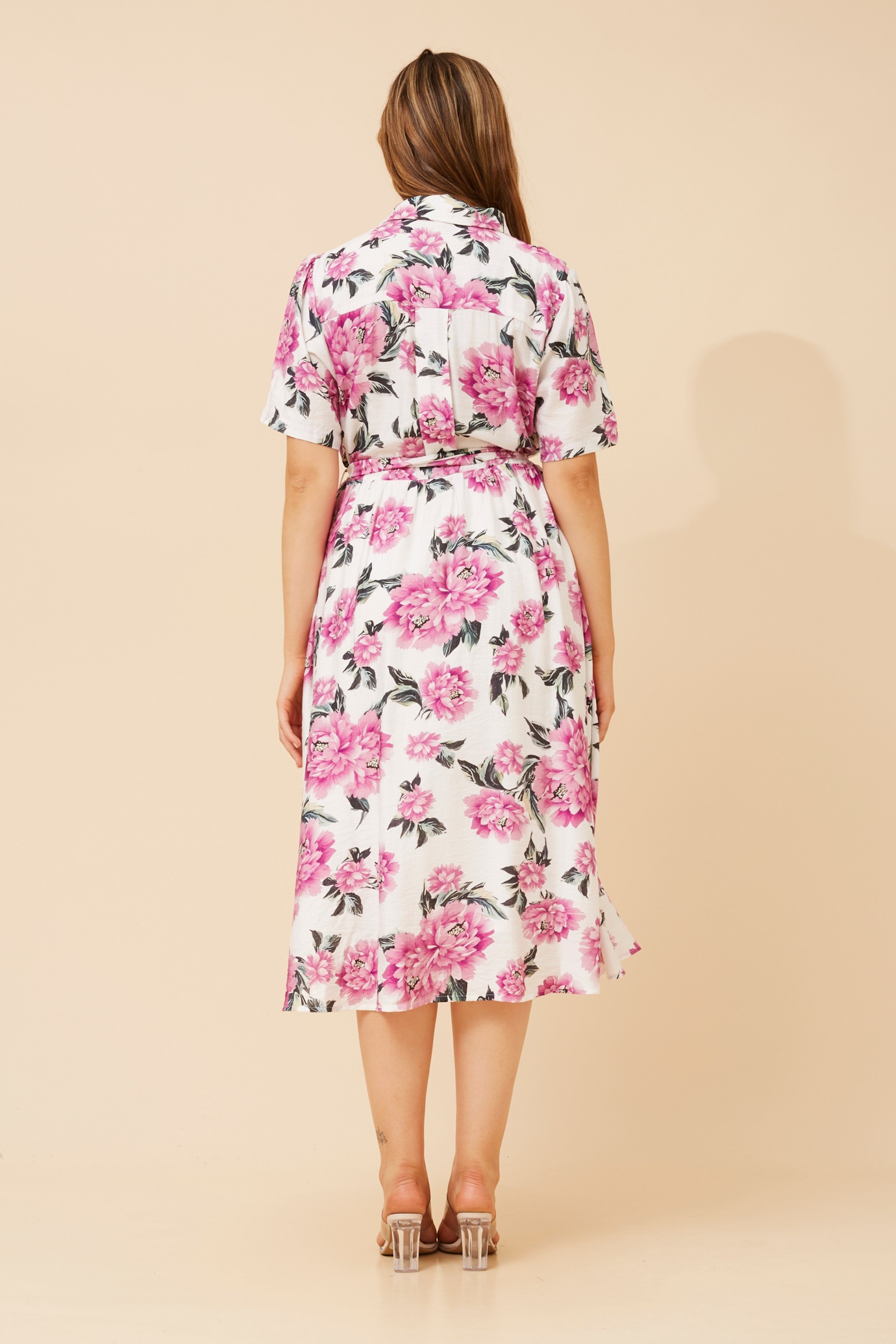 JANIYAH FLORAL PRINT SHIRT DRESS