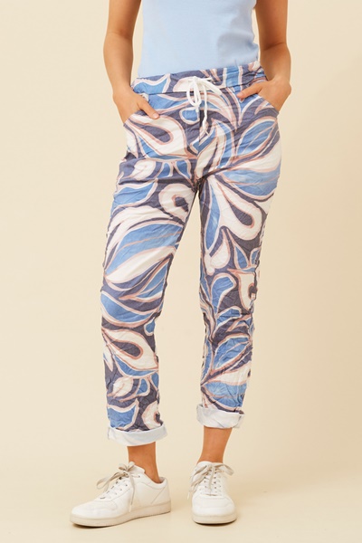 JANJA ABSTRACT PRINT JOGGER PANTS