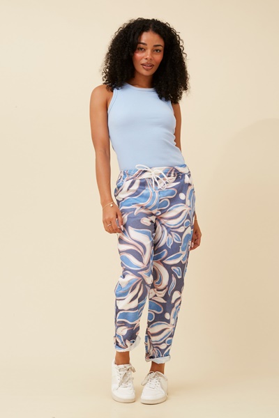 JANJA ABSTRACT PRINT JOGGER PANTS