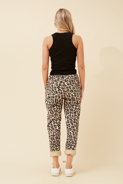JANJA ANIMAL PRINT JOGGER PANTS